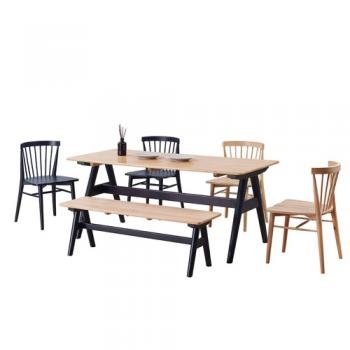 621-1 아니카 4인/6인 벤치 식탁 세트