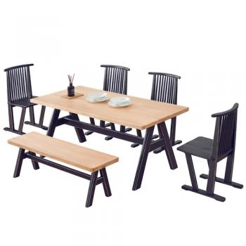 621-3 프린스 4인/6인 벤치 식탁 세트