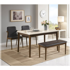 612-1 다비드 대리석 4인 벤치 식탁 세트