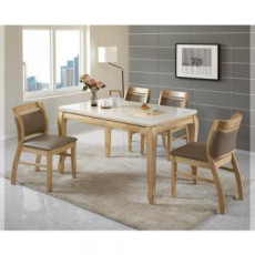 609-2 샤플리 대리석 4인 식탁 세트