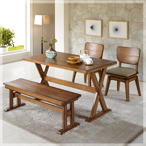 600-2 아발론 4인 벤치 식탁 세트