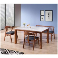 596-1 카라벨 대리석 4인/6인 벤치 식탁 세트