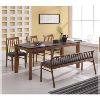 595-4 몬테2 화산석 4인/6인 벤치 식탁 세트