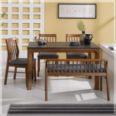 595-4 몬테2 화산석 4인/6인 벤치 식탁 세트