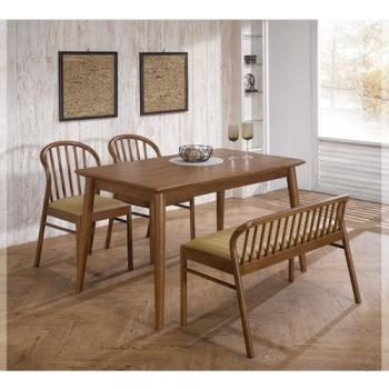 591-3 몬테 원목 4인/6인 벤치 식탁 세트