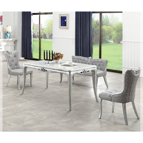 579-2 캐서린 고급돌식탁 4인 벤치 식탁 세트