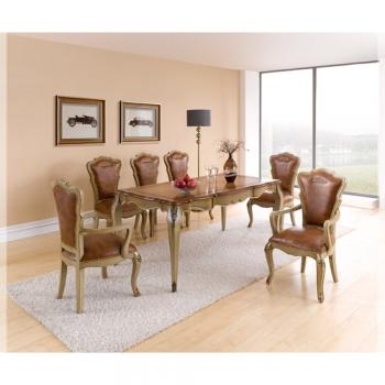 569-3 몽마르 4인/6인 식탁 세트(빈티지그린)