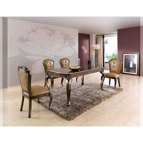 568-3 루이스 4인/6인 식탁 세트(흑진주)