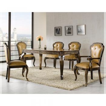 568-3 루이스 4인/6인 식탁 세트(흑진주)