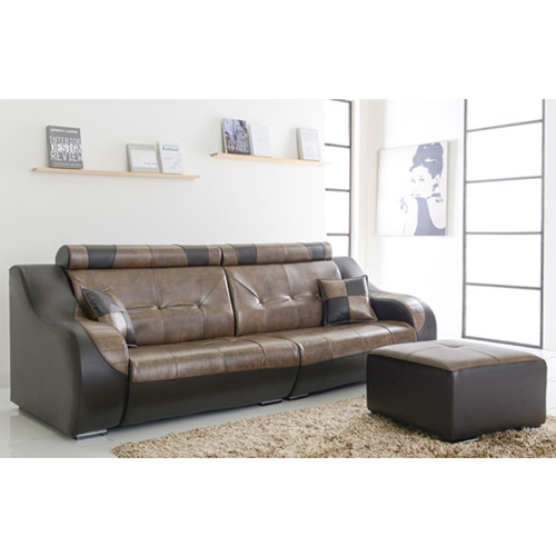 MJ-04 대박이 누박 가죽콤비 4인소파(쿠션+보조포함)