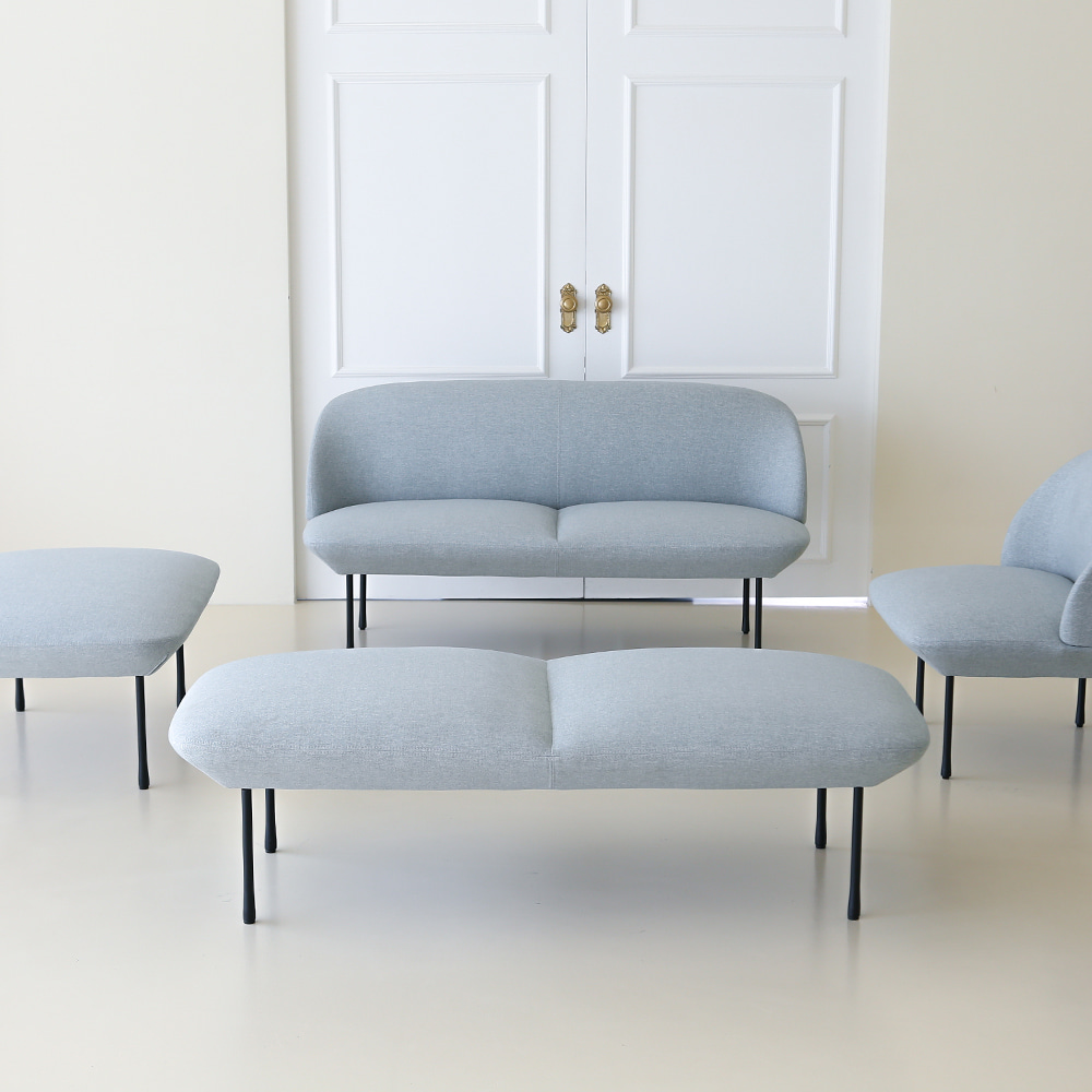 리파 2인 벤치. Lipa 2 seater bench (라이트블루)