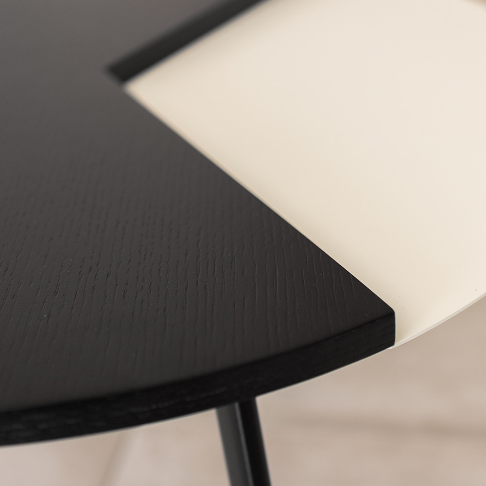 팩맨 소파 테이블. Packman sofa table (화이트블랙)