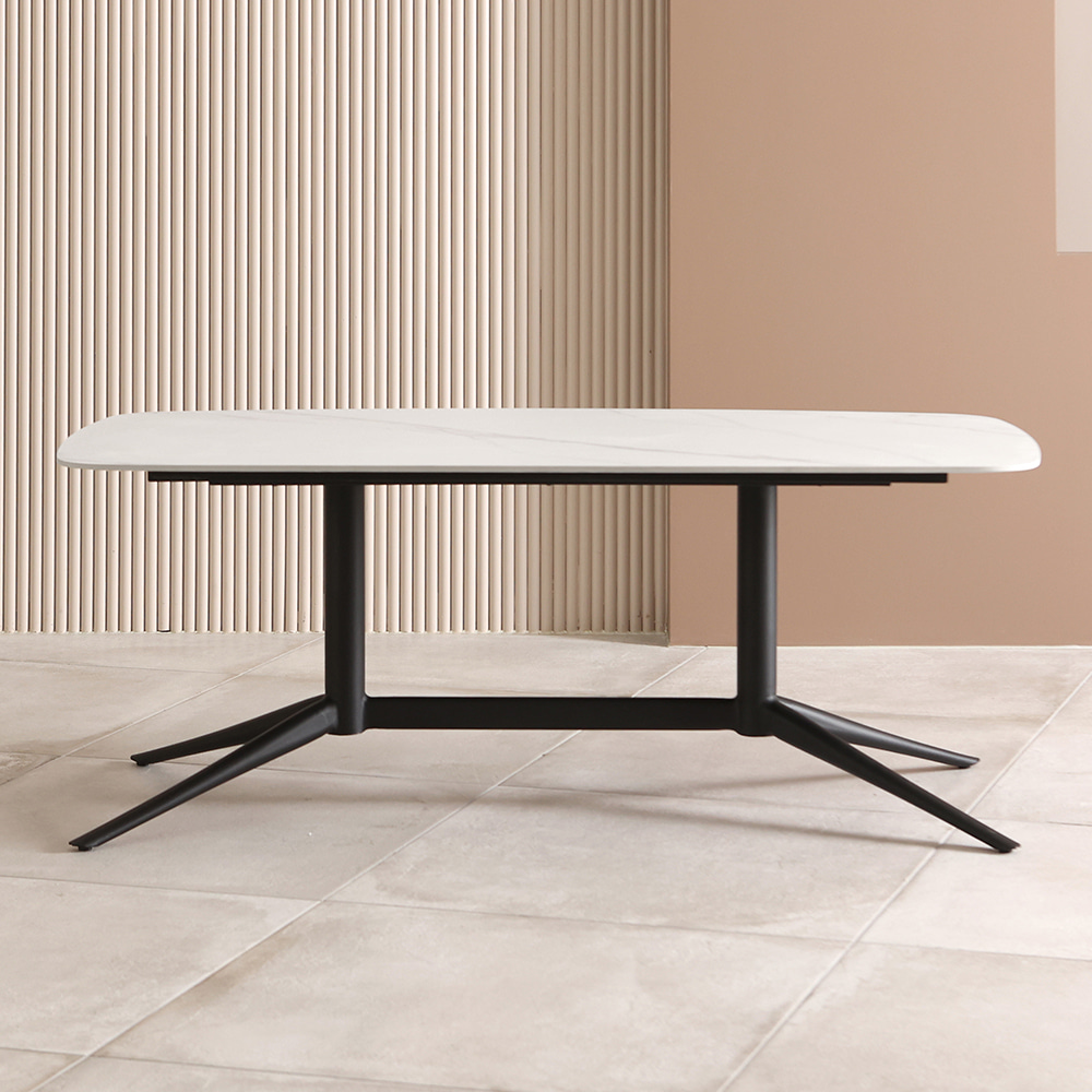 브릿지 소파 테이블. Bridge sofa table (화이트-세라믹)