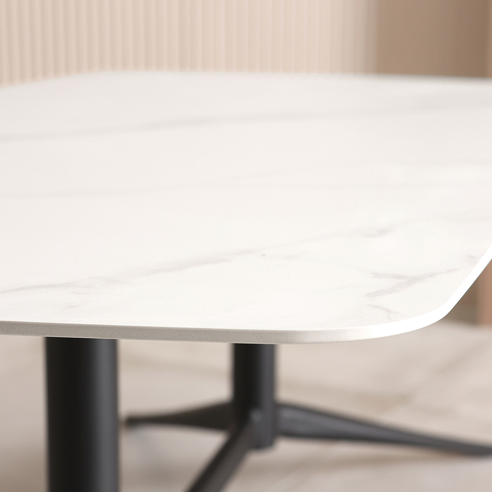 브릿지 소파 테이블. Bridge sofa table (화이트-세라믹)