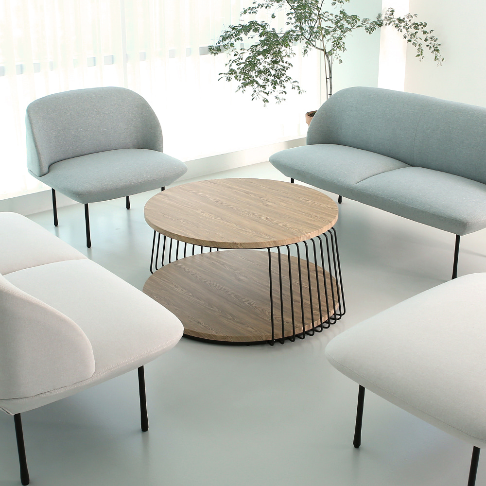 위드 라운드 테이블. Weed round table (오크)