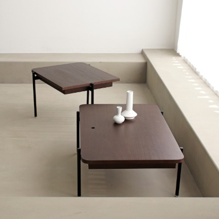 트윈 소파 테이블. Twin sofa table (월넛))