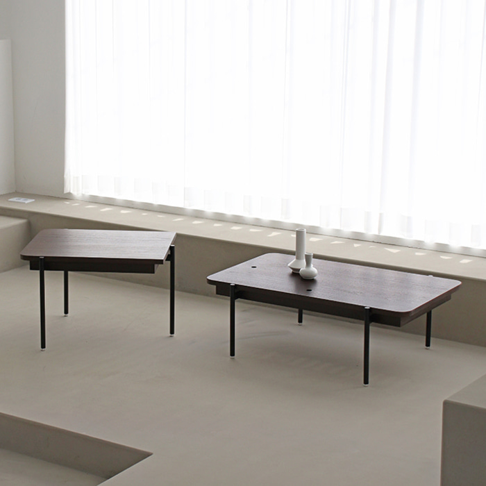 트윈 소파 테이블. Twin sofa table (월넛))