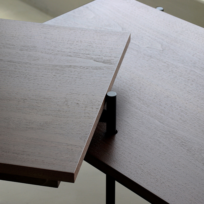 트윈 소파 테이블. Twin sofa table (월넛))