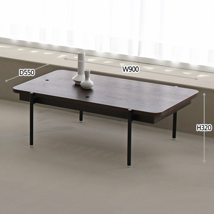 트윈 소파 테이블. Twin sofa table (월넛))