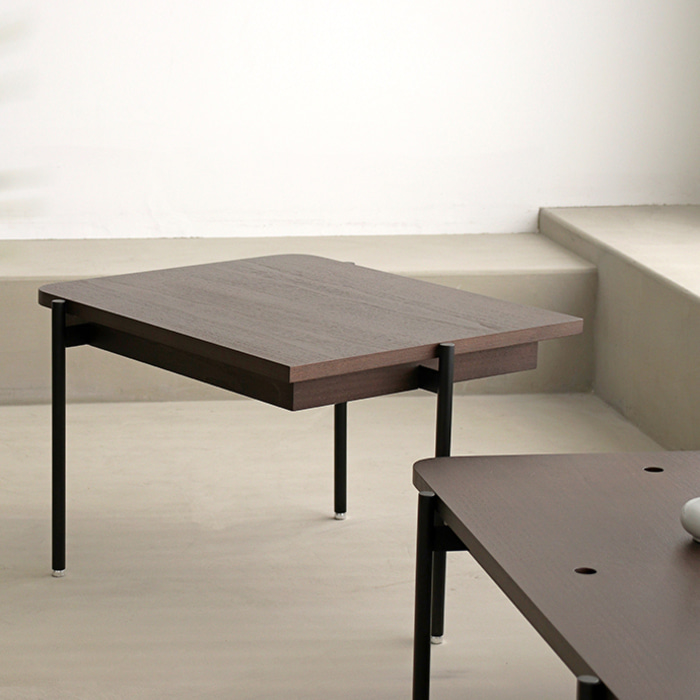 트윈 소파 테이블. Twin sofa table (월넛))