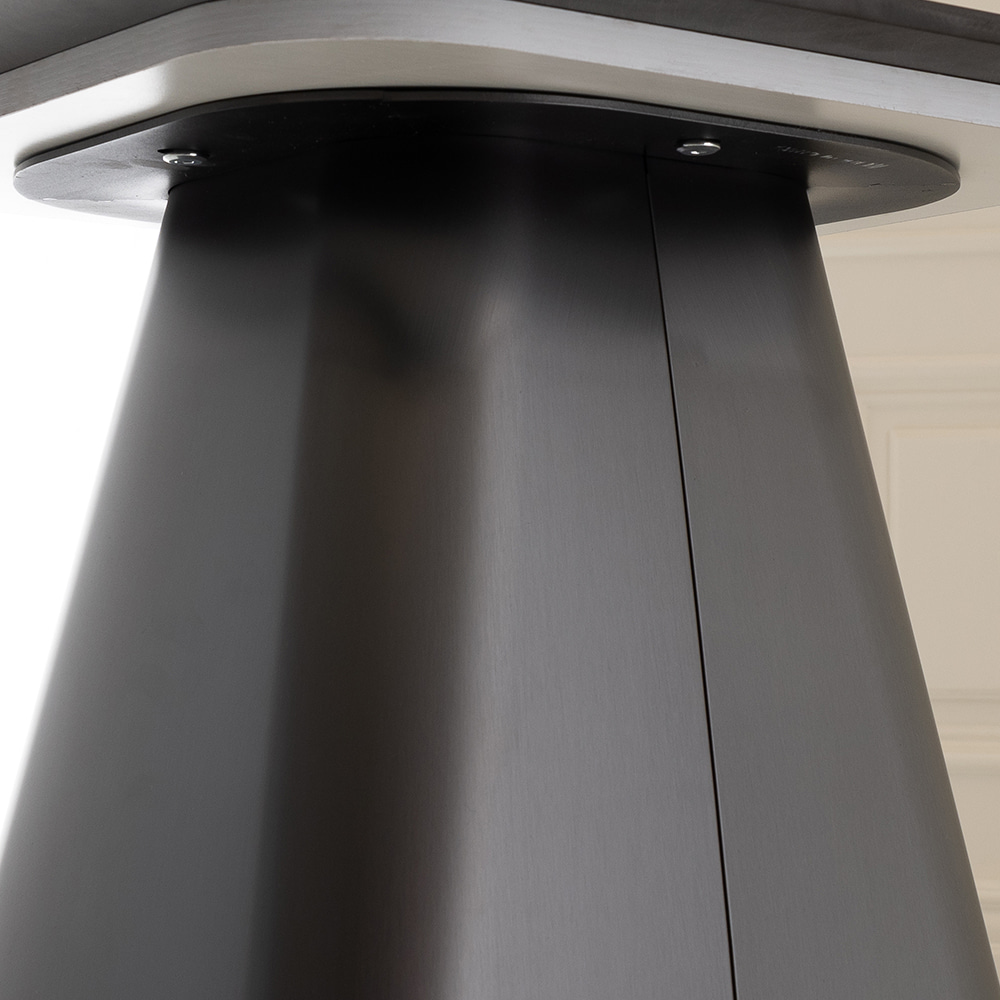 클리프 사이드 테이블. Cliff side table (화이트세라믹 / 헤어라인  밤색)