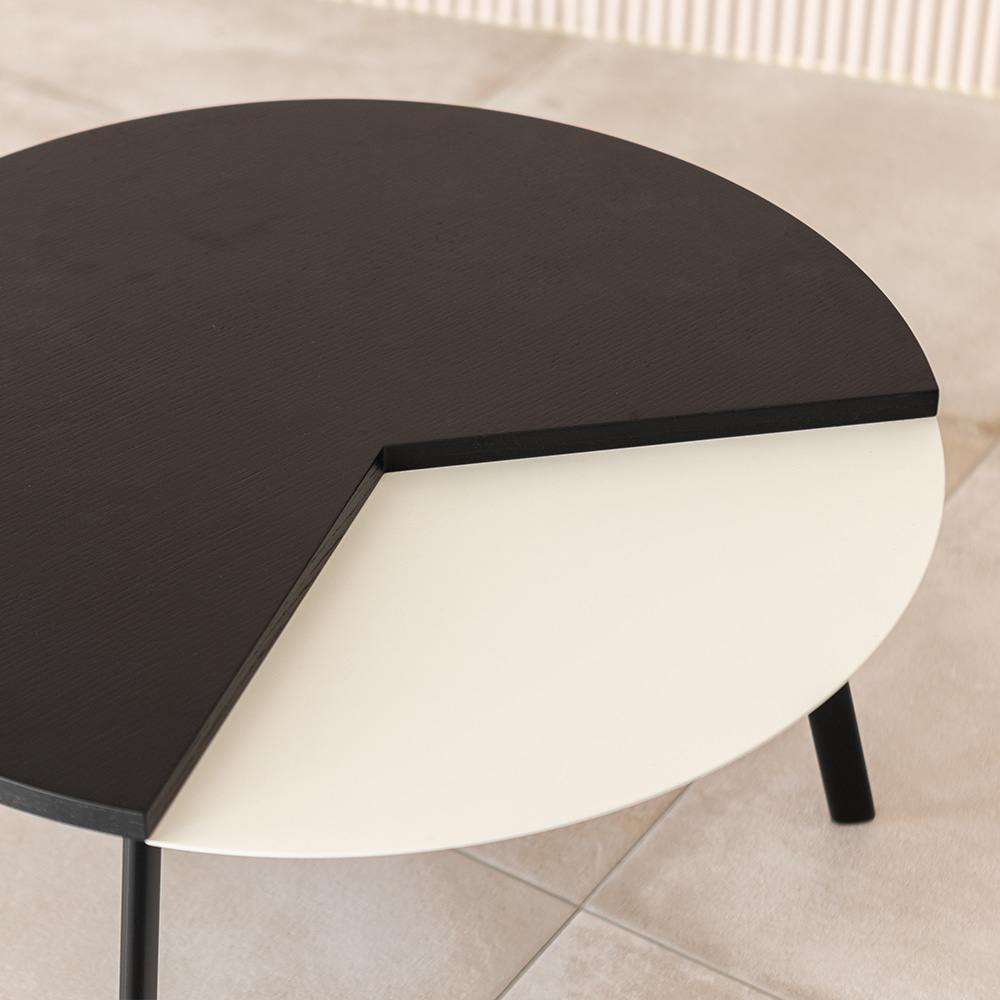 팩맨 소파 테이블. Packman sofa table (화이트블랙)