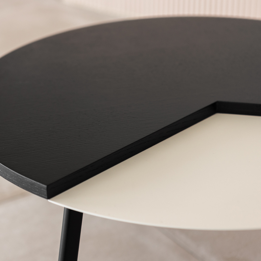 팩맨 소파 테이블. Packman sofa table (화이트블랙)