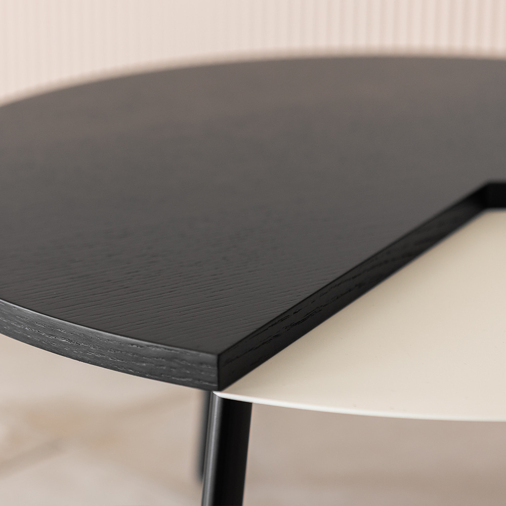 팩맨 소파 테이블. Packman sofa table (화이트블랙)