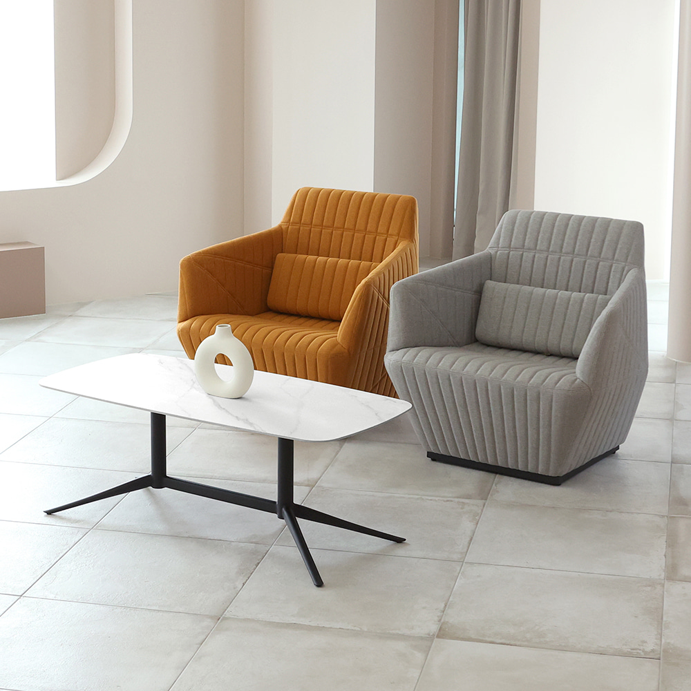 브릿지 소파 테이블. Bridge sofa table (화이트-세라믹)