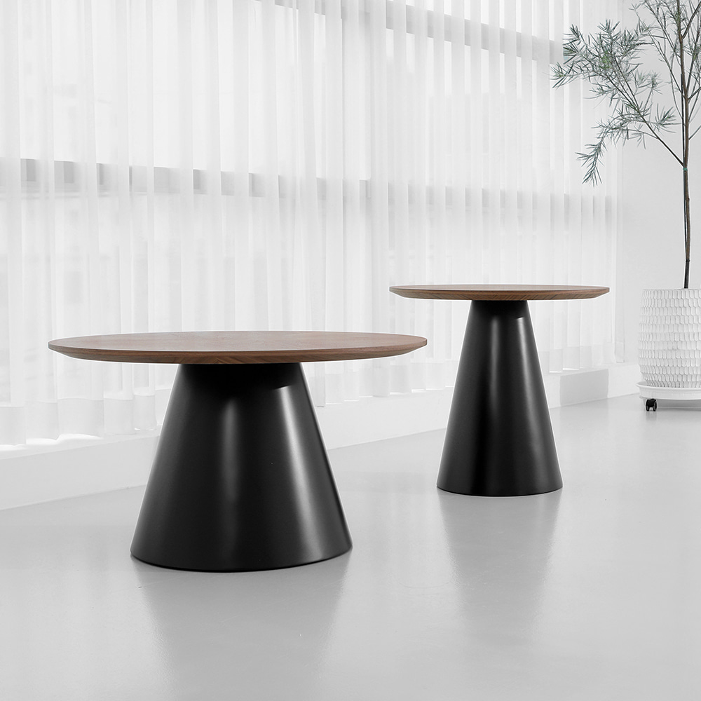 코운 소파 테이블. Coon sofa table (월넛-블랙)