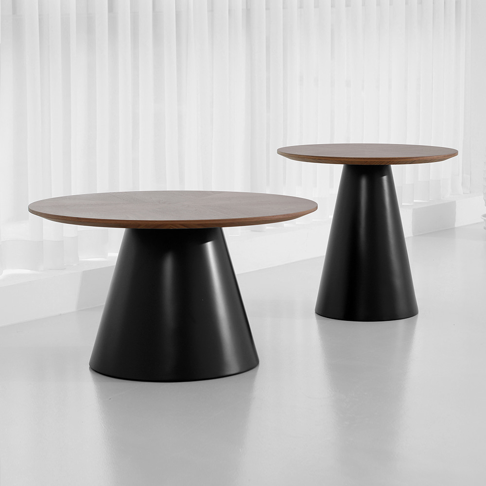 코운 소파 테이블. Coon sofa table (월넛-블랙)