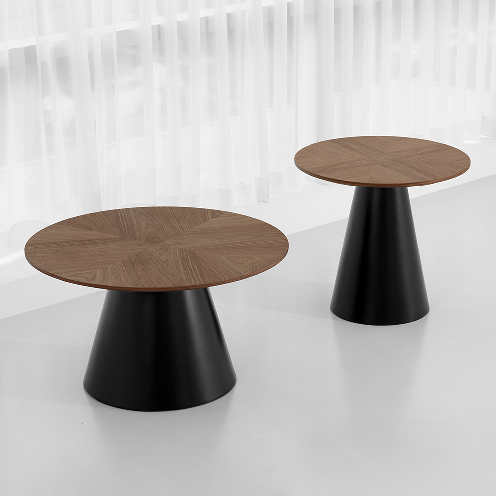 코운 소파 테이블. Coon sofa table (월넛-블랙)