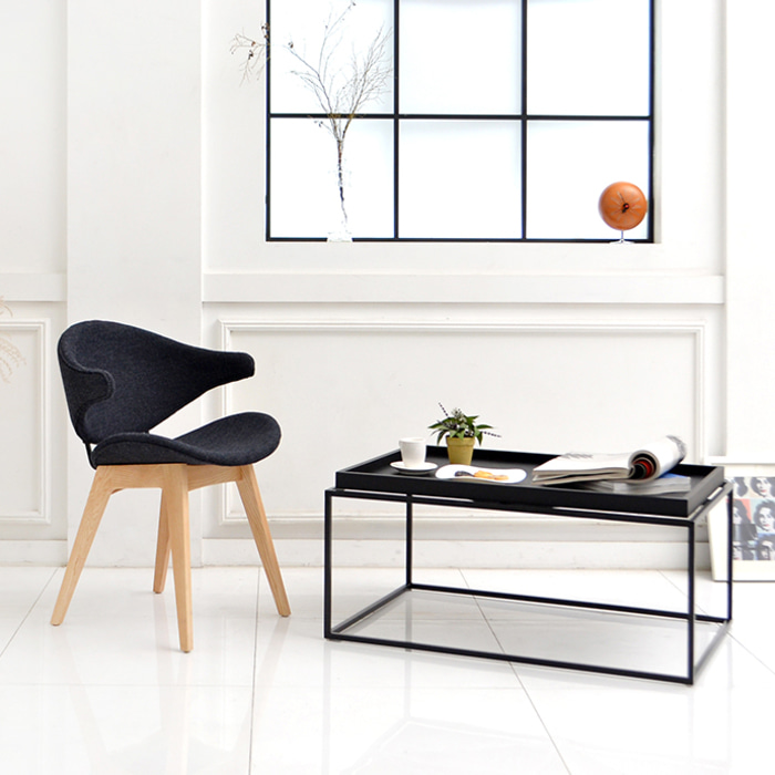 트레이 소파 테이블. Tray sofa table (블랙)