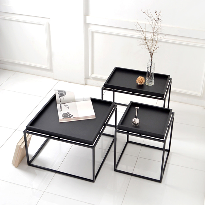 트레이 소파 테이블. Tray sofa table (블랙)