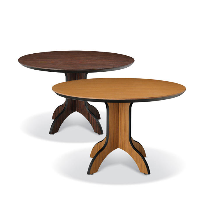 흑단/티크 원형 탁자