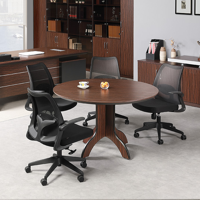 흑단/티크 원형 탁자