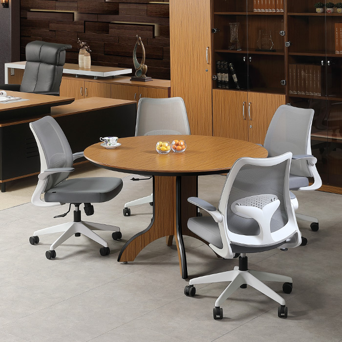 흑단/티크 원형 탁자