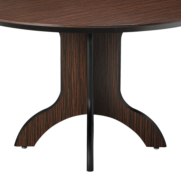 흑단/티크 원형 탁자