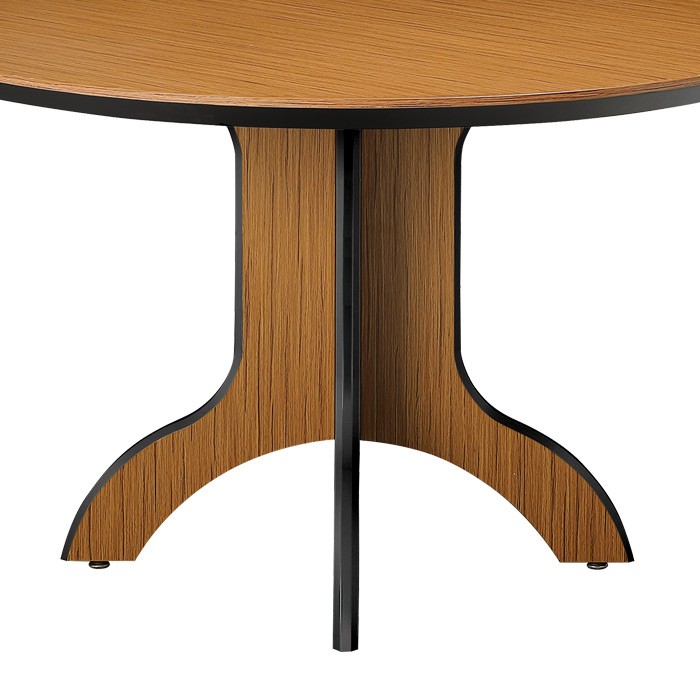 흑단/티크 원형 탁자