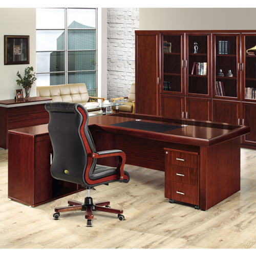 IN-1007 우드락 중역용책상(블랙유리포함)