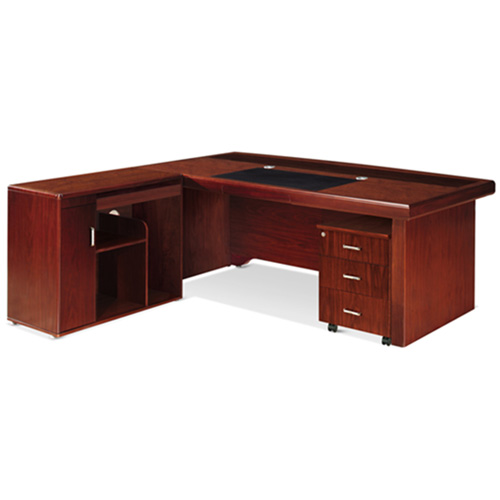 IN-1007 우드락 중역용책상(블랙유리포함)