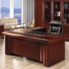 IN-1007 우드락 중역용책상(블랙유리포함)