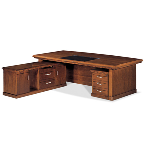 IN-1001 우드락 중역용책상(천연무늬목)