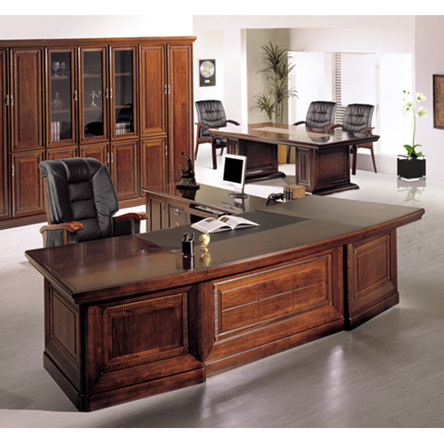 IN-P21 킹프라인책상(천연무늬목)