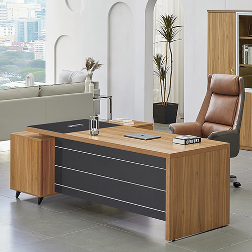 BT-2000L/2000R 보테가 로즈오크 사이드형 중역용책상 (다이얼키)