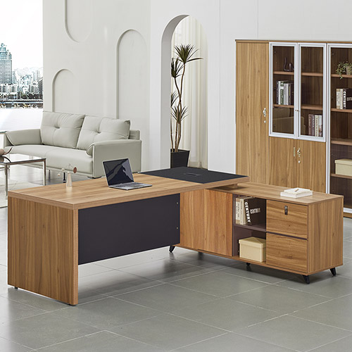 BT-2000L/2000R 보테가 로즈오크 사이드형 중역용책상 (다이얼키)