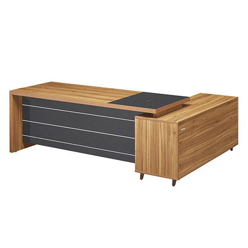 BT-2000L/2000R 보테가 로즈오크 사이드형 중역용책상 (다이얼키)