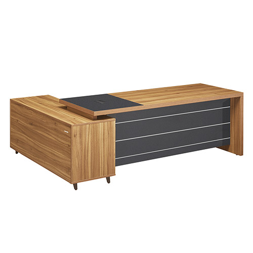 BT-2000L/2000R 보테가 로즈오크 사이드형 중역용책상 (다이얼키)