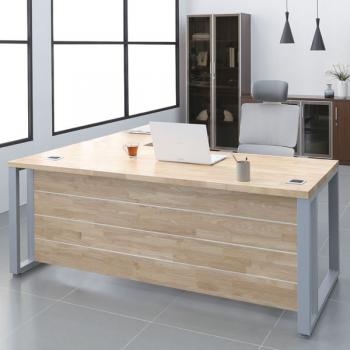 UFS-702 P 미르 중역용 책상(30T 멀바우, 고무나무 집성원목)