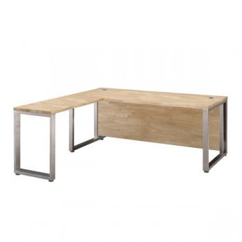 UFS-703 P 중역용 사이드형 책상(30T 멀바우, 고무나무 집성원목)